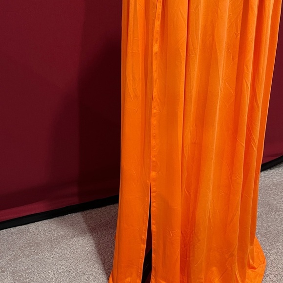 ChicMe One-Shoulder High Slit Maxi Dress - Orange (NWOT) - Picture 7 of 9